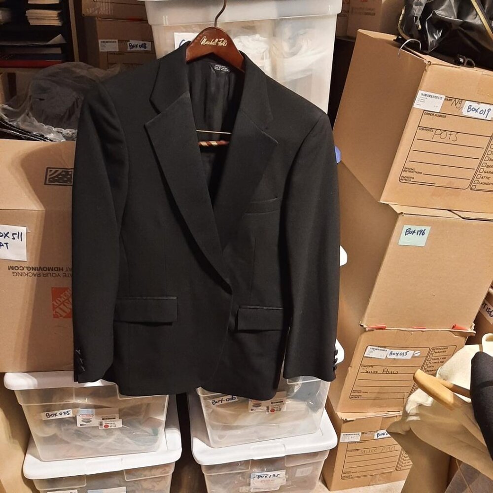 Vintage Marshall Field Men Suit Set Size L Black PreLoved Excellent Condition